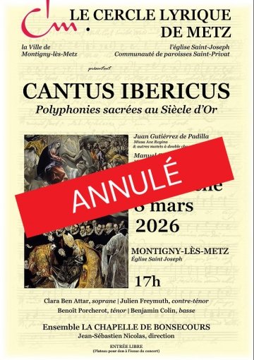 Cantus Ibericus • Annulé