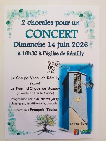 Groupe vocal de Rémilly + Chorale du Point d’Orgue